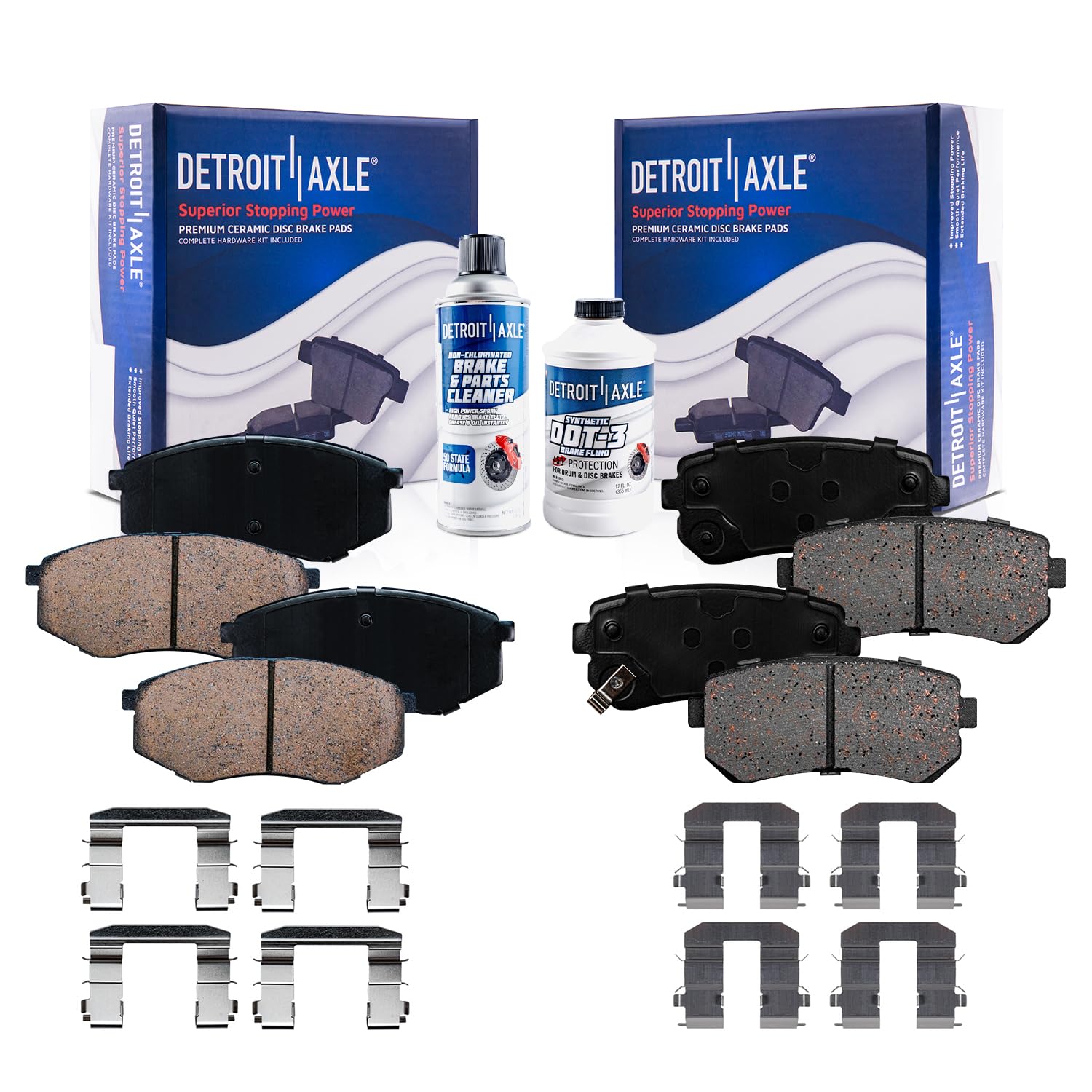 Detroit Axle - FWD Brake Pads for 2010-2011 Hyundai Tucson, 2011
