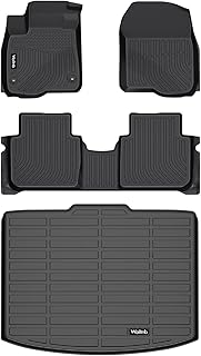 All-Weather Floor Mats & Cargo Liner Set Custom for Honda CR-V 2023 2024 (Not fit Hybrid Models) TPE Rubber Trunk Floor Mat Interior 2023 2024 CRV Set Accessories - Black