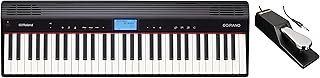 Roland Go:Piano Go-61P Digital Piano, Wireless SmartphOne Connection, Black & M-Audio SP-2 - Universal Sustain Pedal with Piano Style Action, The Ideal Accessory for MIDI Keyboards