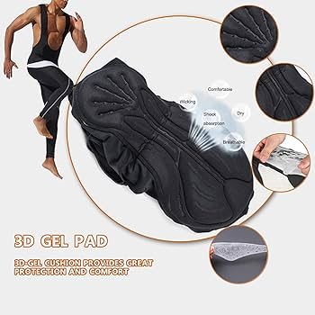 Amazon.co.jp: サイクリングビブショーツ 男性用ロングパンツ3D