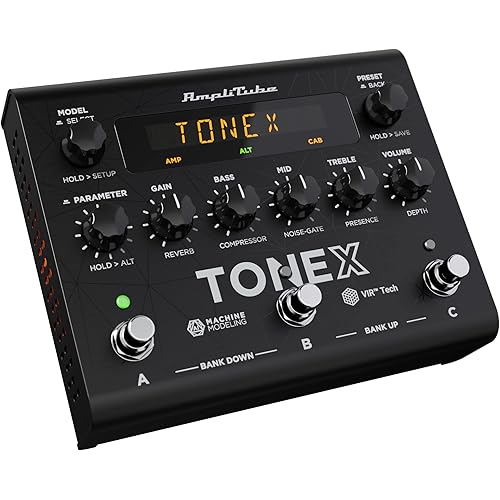 IK Multimedia TONEX Pedal: Stereo multi-effects guitar and bass pedal with 150 Presets, 15 Pre/Post FX, Tuner, Tap Tempo, Headphone Out, Software Player and Editor