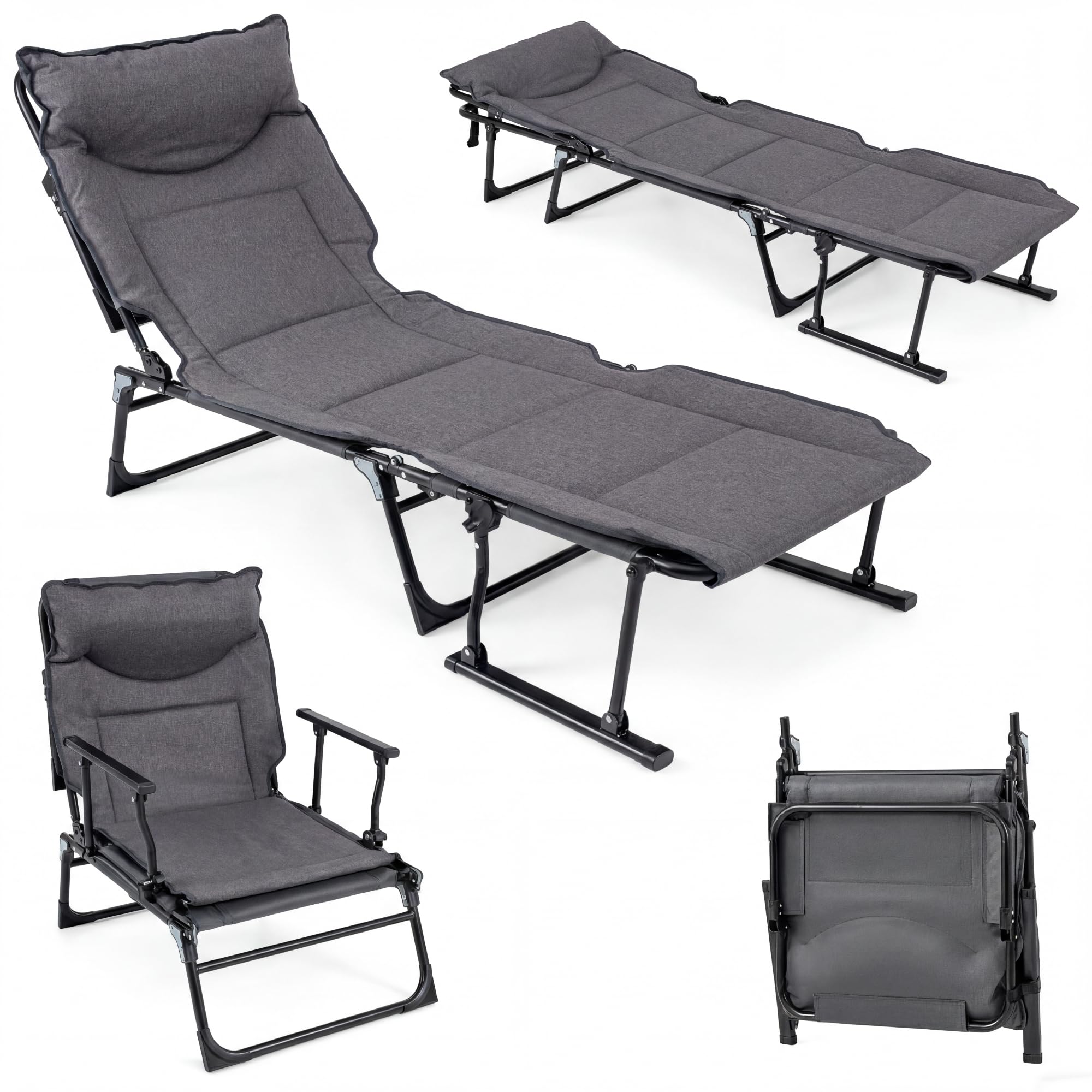 GIANTEX Transat Bain de Soleil Pliable