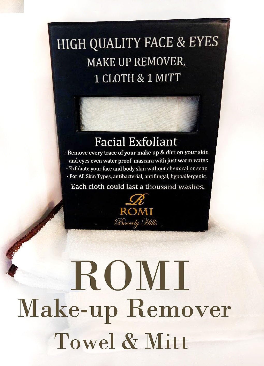 Makeup Remover Cloth & 2 mitts chemical free