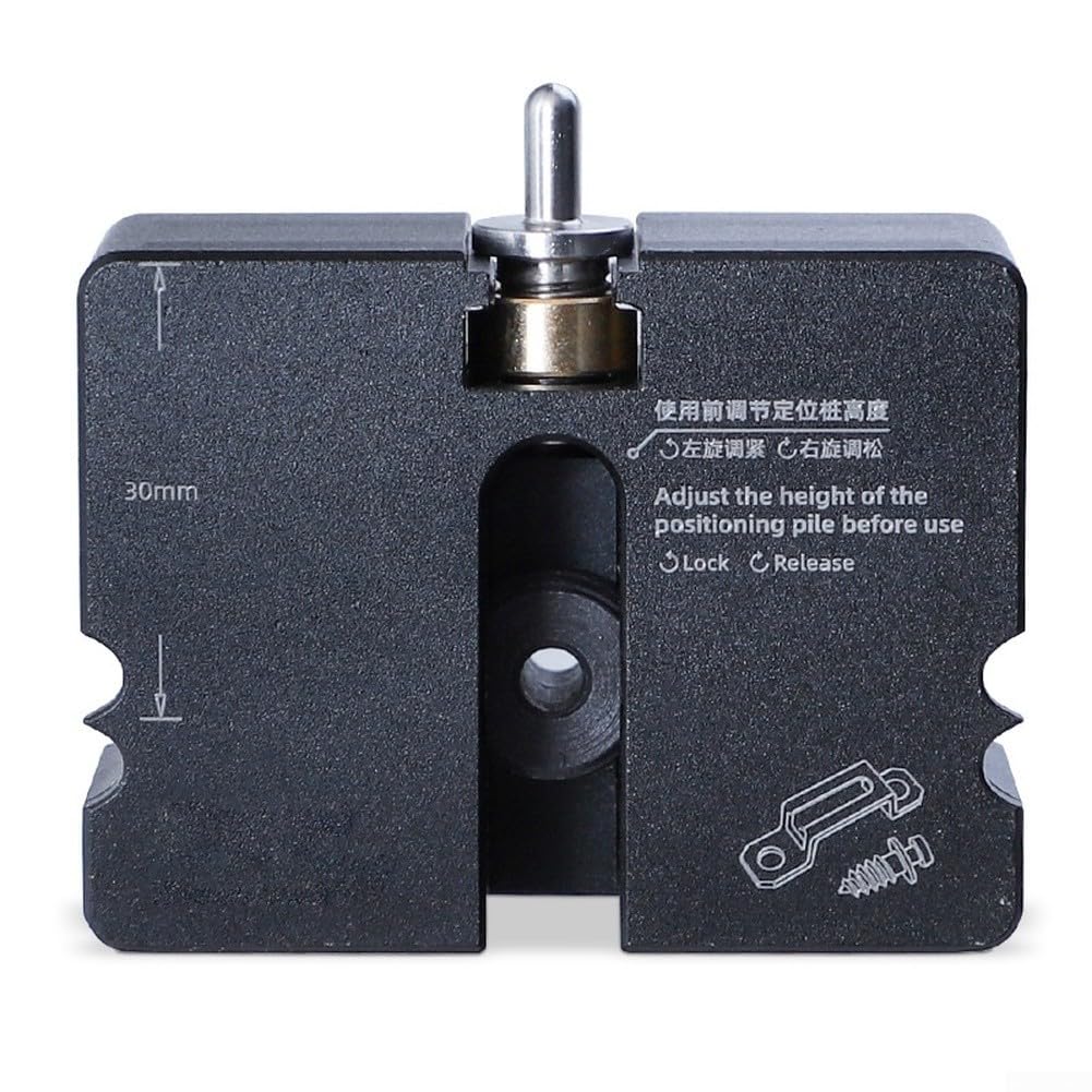 Localizador de Agujeros Aluminio Kit Plantilla Perforación para madera 15 Grados Carpintería DIY Muebles 62x60x49mm
