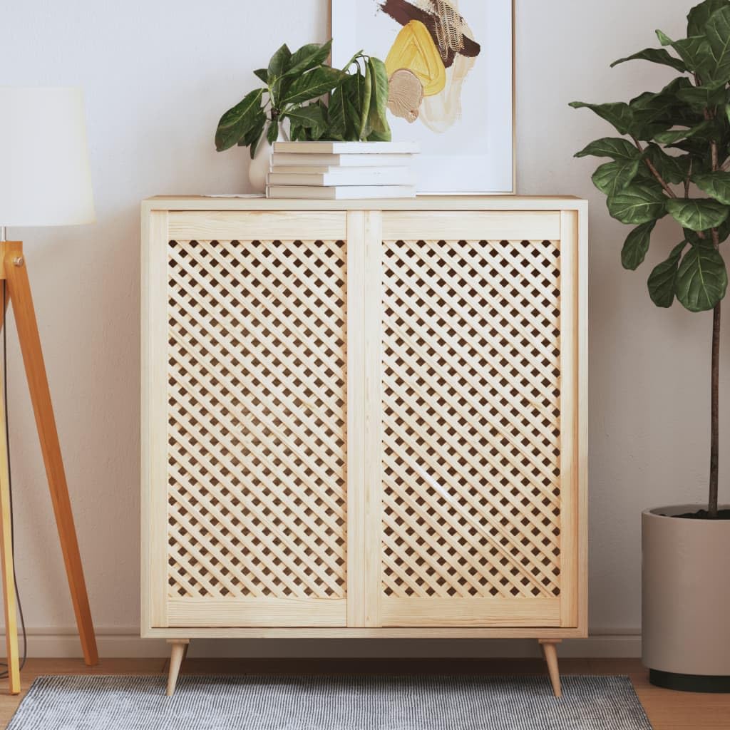Genérico Puertas de Armario Entramado 2 uds Madera Pino 49,5x99 cm,Bricolaje,Accesorios de Bricolaje,Ferretería para armarios,Puertas de armarios,Marrón,4.07 kg,372797
