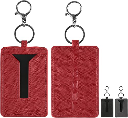 Miniatura 1 de Amiss Clip para llave de automóvil, funda de cuero y llavero de metal para Tesla Model 3 y Model Y, accesorios exteriores para interior del