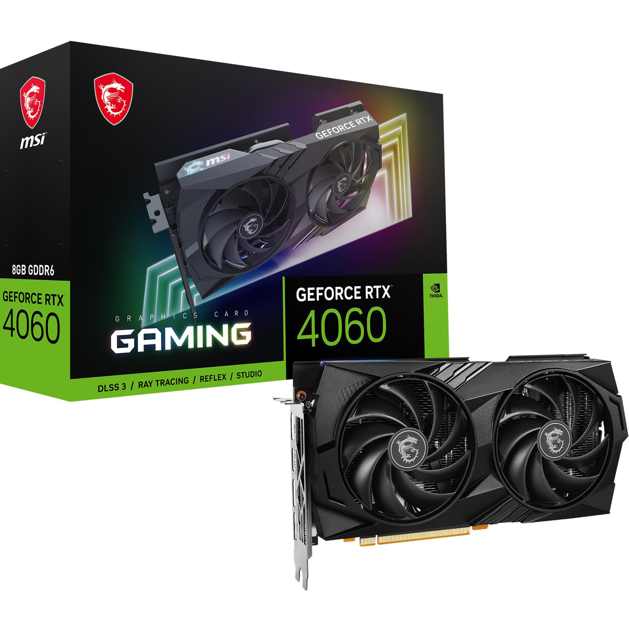 MSI GeForce RTX 4060 Gaming 8G Graphics Card - NVIDIA RTX 4060