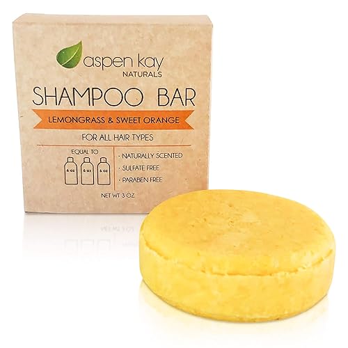 Miniatura 2 de Barra de champú y acondicionador de citronela y naranja dulce con mini jabonera, barras hechas con ingredientes naturales y orgánicos, sin sulfatos,