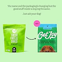 Vista 10 de Get Joy Bocadillos liofilizados de carne de res cruda, alta en proteínas sin cereales, mezclador y complemento de comida seca para perros