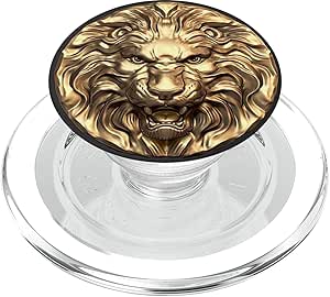 PopSocket Lion Avec Lunettes De Soleil - Adhésif Amovible Pour Téléphone - Design Lion Fun, Cadeau Fan De Lions