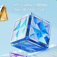 Vista 4 de Azulejos magnéticos, bloque magnético, juego de construcción magnética, construcción 3D magnética reflectante de diamante transparente, juguetes