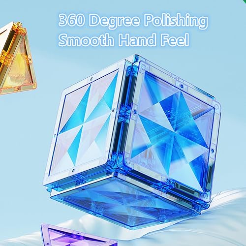 Miniatura 4 de Azulejos magnéticos, bloque magnético, juego de construcción magnética, construcción 3D magnética reflectante de diamante transparente, juguetes