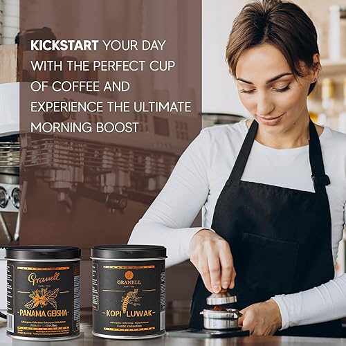 Miniatura 5 de Cafés Granell  Kopi Luwak  café Geisha Panamá  Café exótico  Granos gourmet enteros frescos  Control de calidad  Café 100 arábica tostado medio