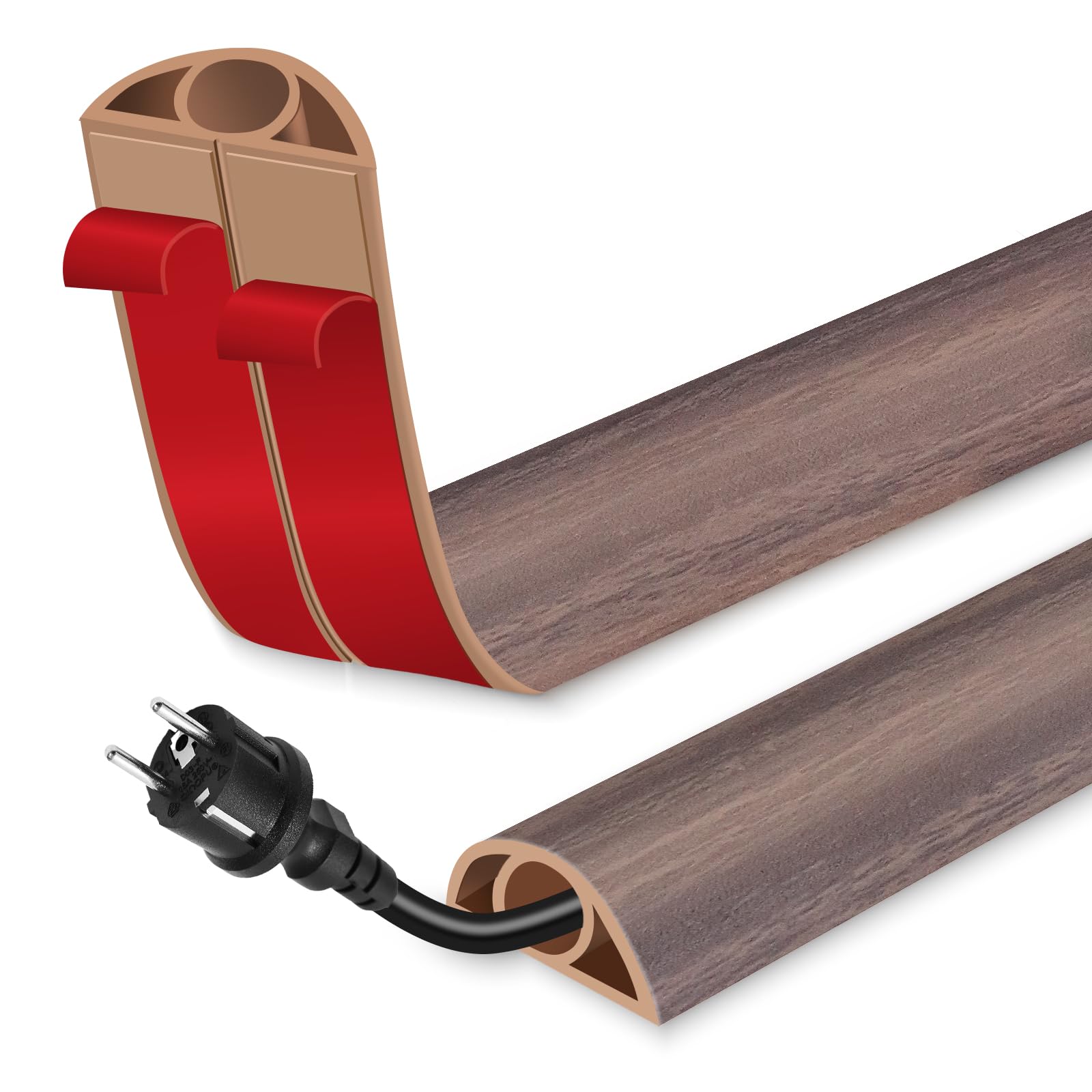 Floor Cord Cover for Wires on Floor Self Adhesive Cord Hider