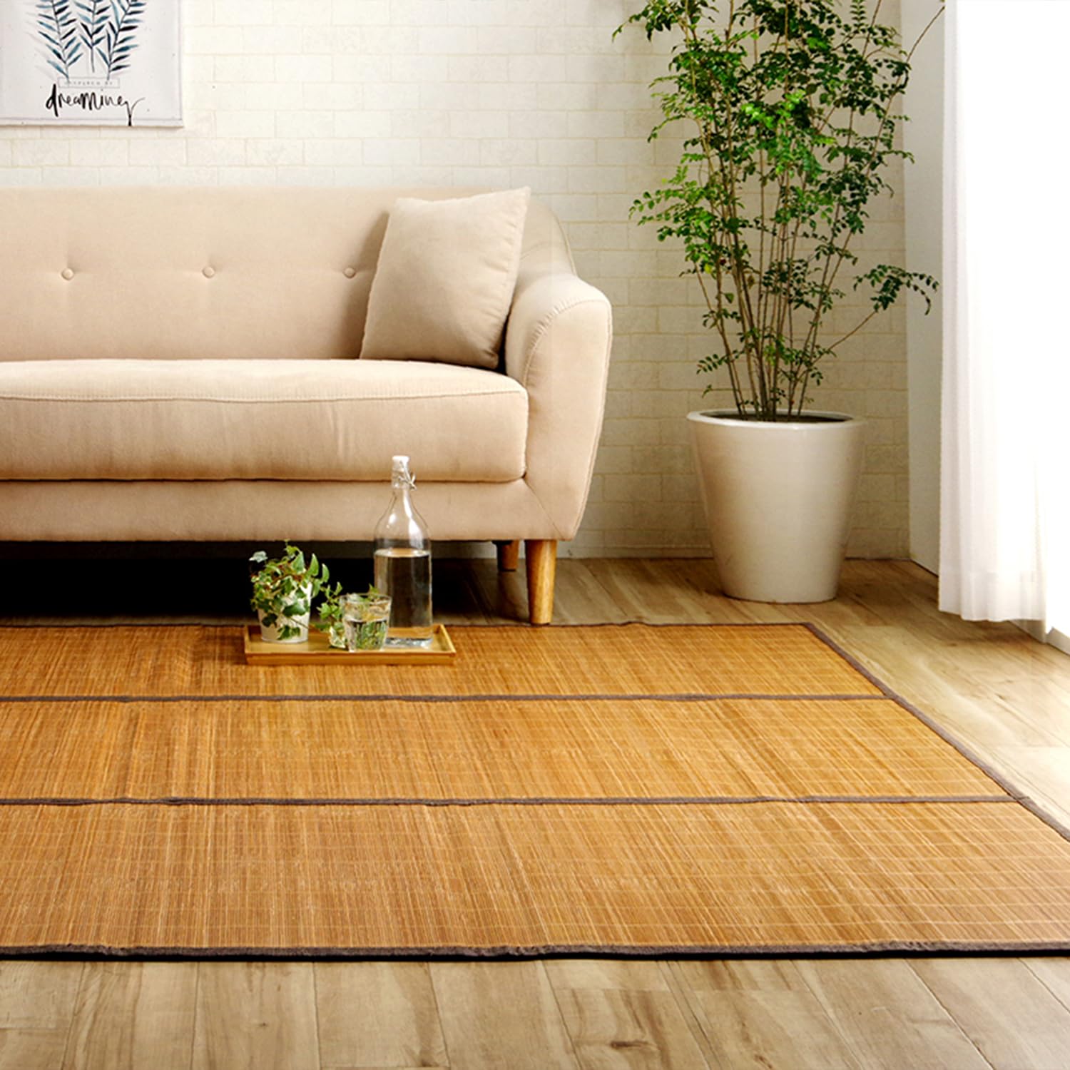 ★送料込み★Bamboo style カーペット 200×240 　竹カーペット ぼん家具 竹ラグ 竹カーペット バンブーラグ おしゃれ ラグ