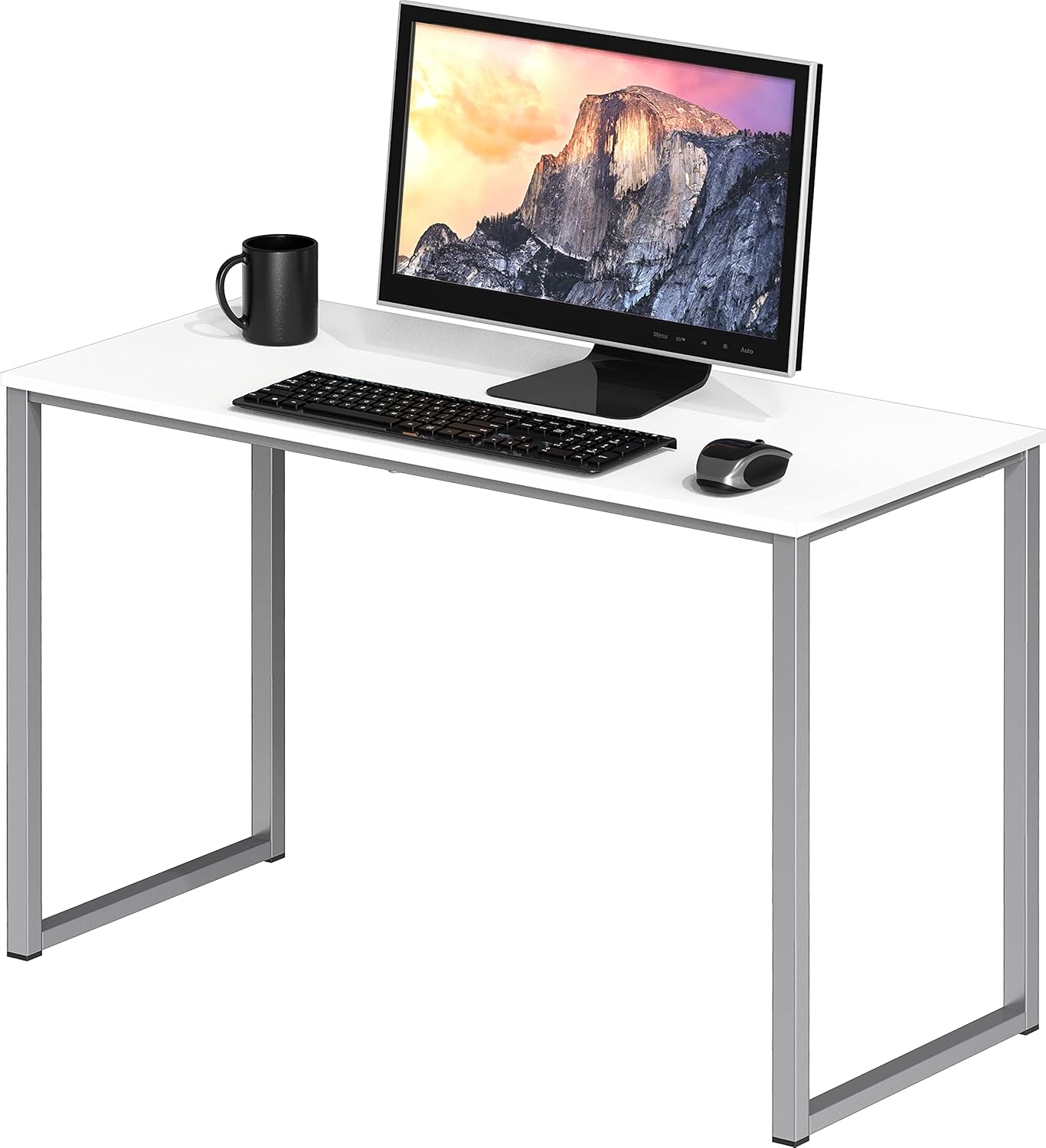 SHW Mission 32-Inch Home Office Computer Desk, White White 32-Inch