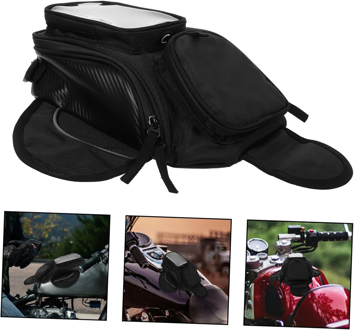 Motorcycle Tank Bag Magnetic Navigation Riding Storage Large Capacity Portable Helmet Headphone Bag for Riders