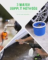 Aoresac Akkumulátoros Magasnyomású Mosó 800 PSI 2x24V Lithium Akkuval Autó Terasz Kert Szőnyeg Tisztításhoz 5