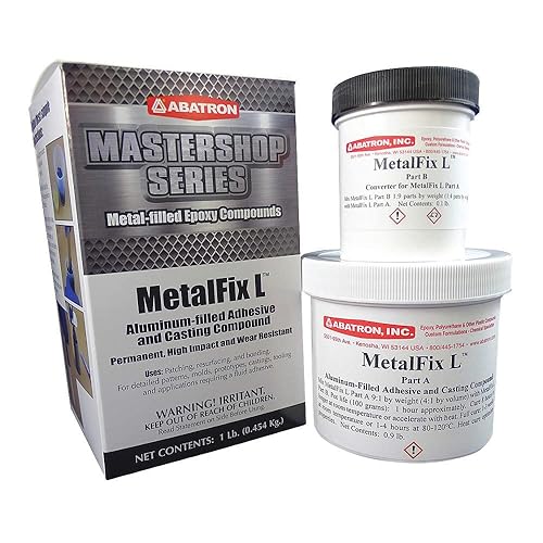 Abatron Metalfix L - Kit de reparación de metal, relleno de aluminio, epoxi metálico, masilla de reparación de metales y adhesivo estructural, color