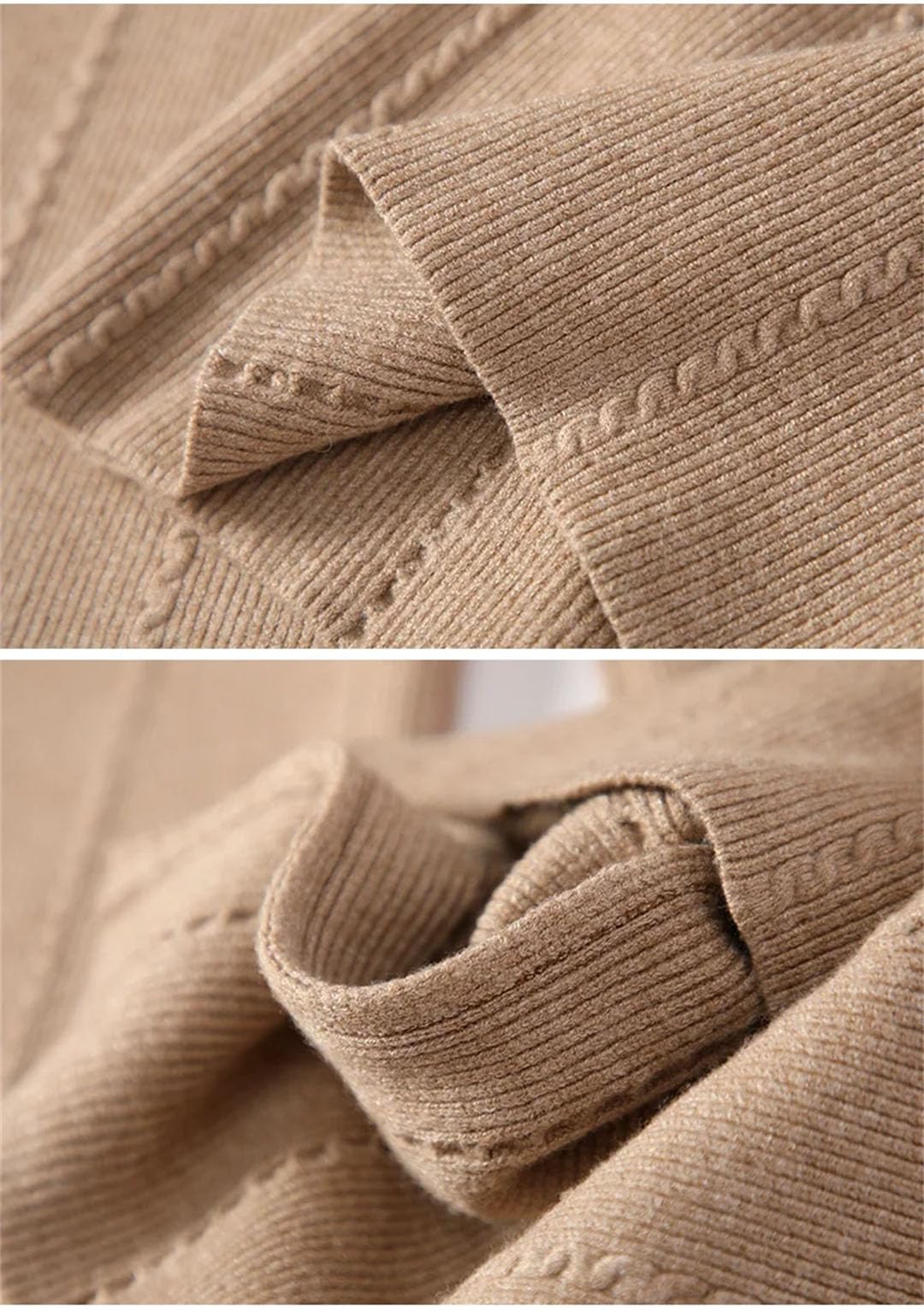 Pantaloni da donna invernali lavorati a maglia a vita alta allentati a gamba dritta pantaloni corti a gamba larga