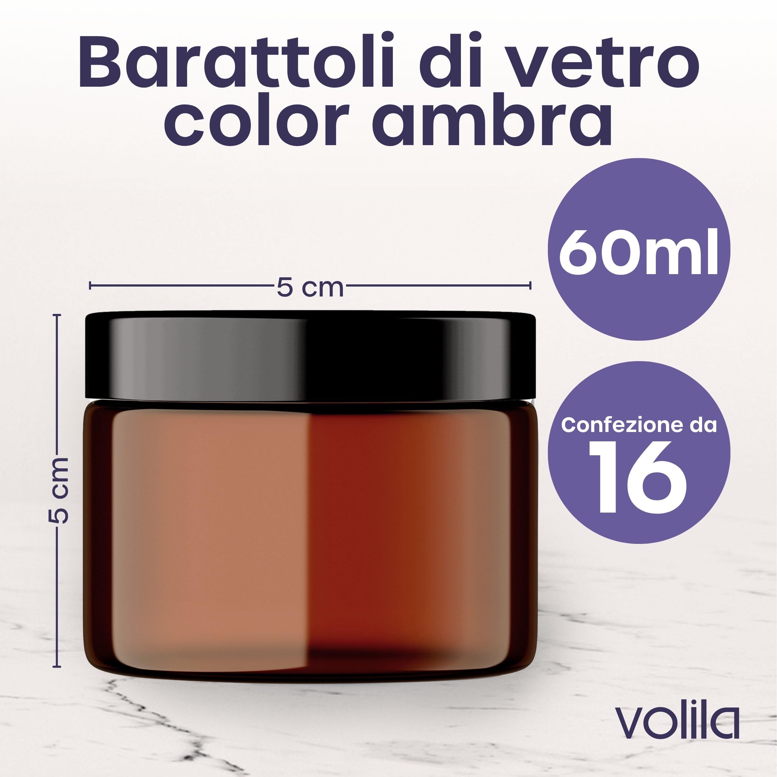 Barattolo Cosmetici Vuoti, 16 PCS - 60ml Contenitore Per Creme Fai Da Te - Lozioni, Oli Essenziali