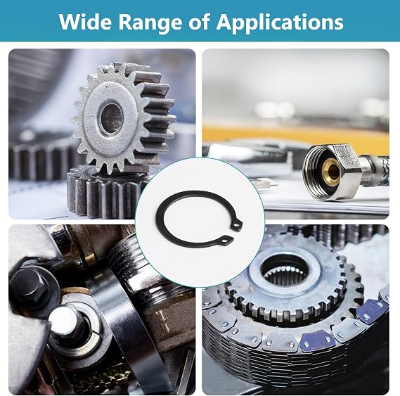 535pcs Circlips Set, 19 Sizes External Retaining Ring Assortment
