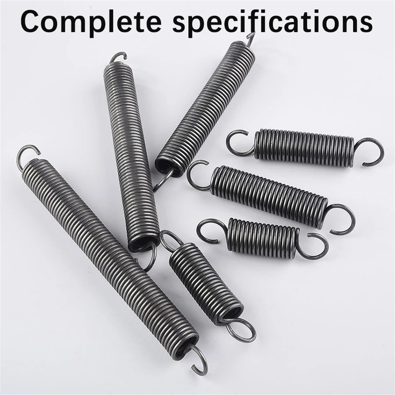 Resorte De ExtensióN Resorte de tensión gancho abierto retroceso extensión bobina tiro Resortes(90mm(2pcs),12MM_2.5MM)