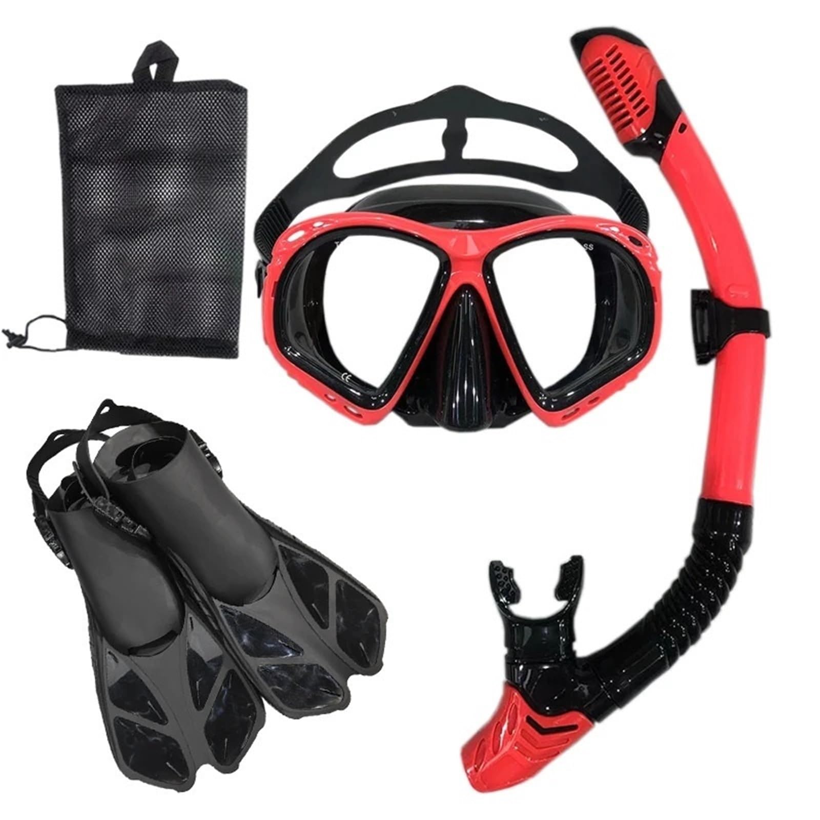 Máscara de Snorkel Buceo Máscara de Buceo y Gafas de Buceo con Tubo de respiración, Conjunto de Tubo de natación para Adultos Unisex