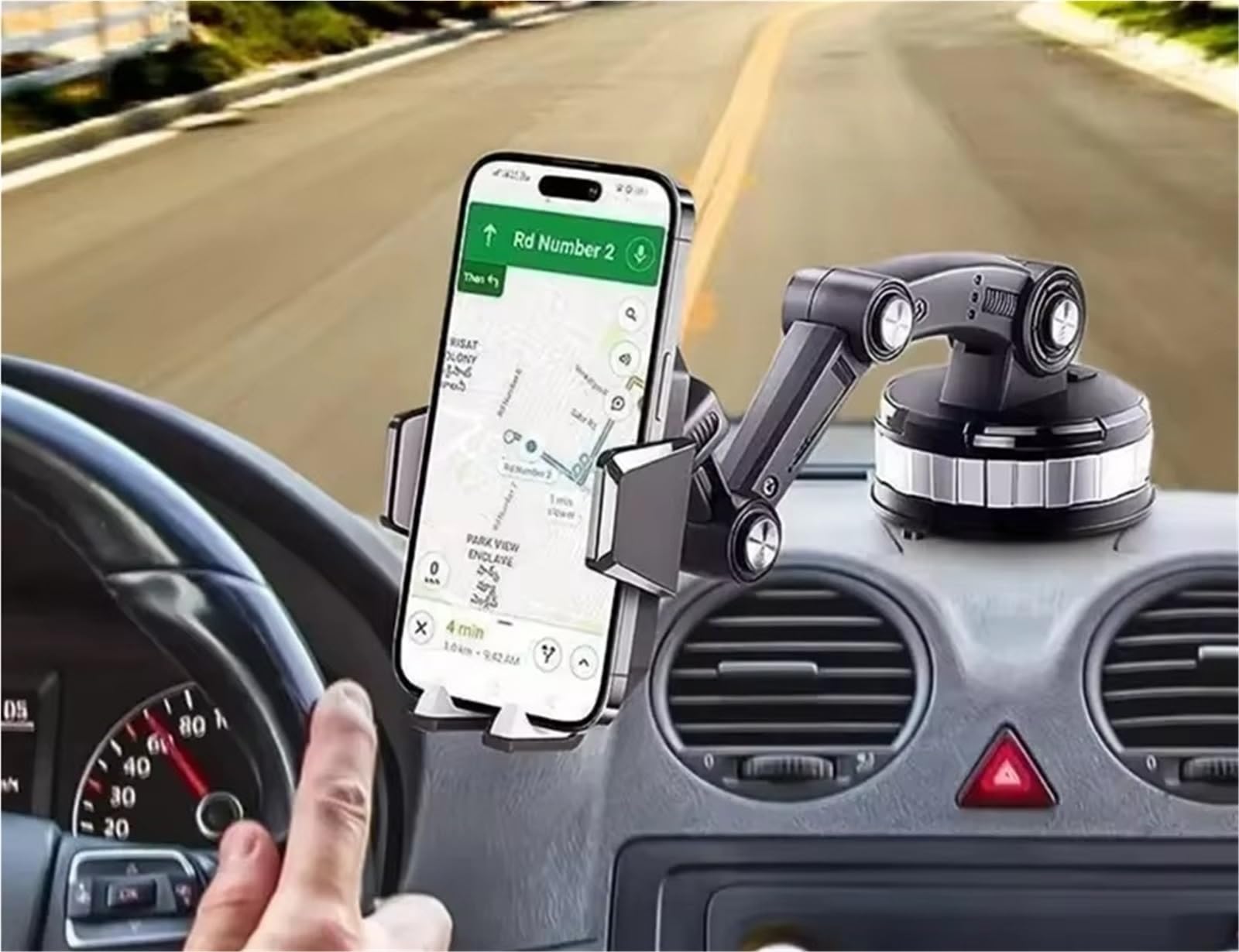 Per Xiaomi Universale Vivavoce Guida Auto Telefono Titolare 360 Rotazione Universale Auto Telefono Titolare Moblie Parabrezza Supporto Porta Cellulare Auto(VIKEFON)