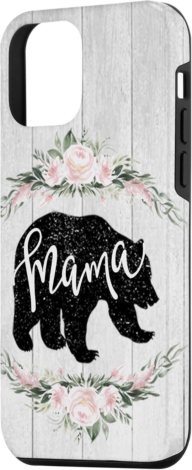 Cute Mama Bear Woodgrain Grey Shabby Chic Vintage Distressed Case for iPhone 12 mini