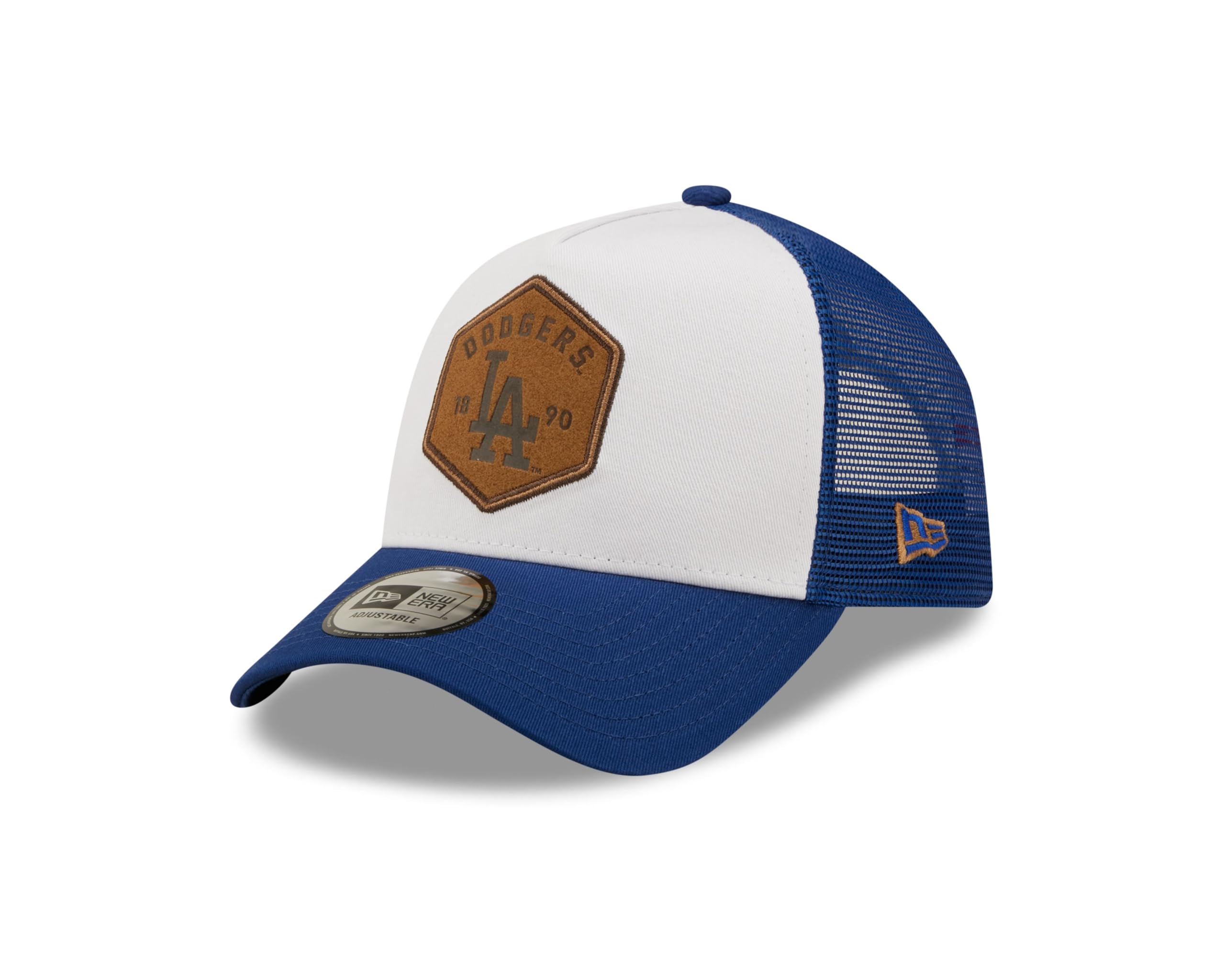 New Era Trucker Cap Los Angeles Dodgers MLB Baseball Patch mesh LA Cap hat Adjustable White Blue — image 1