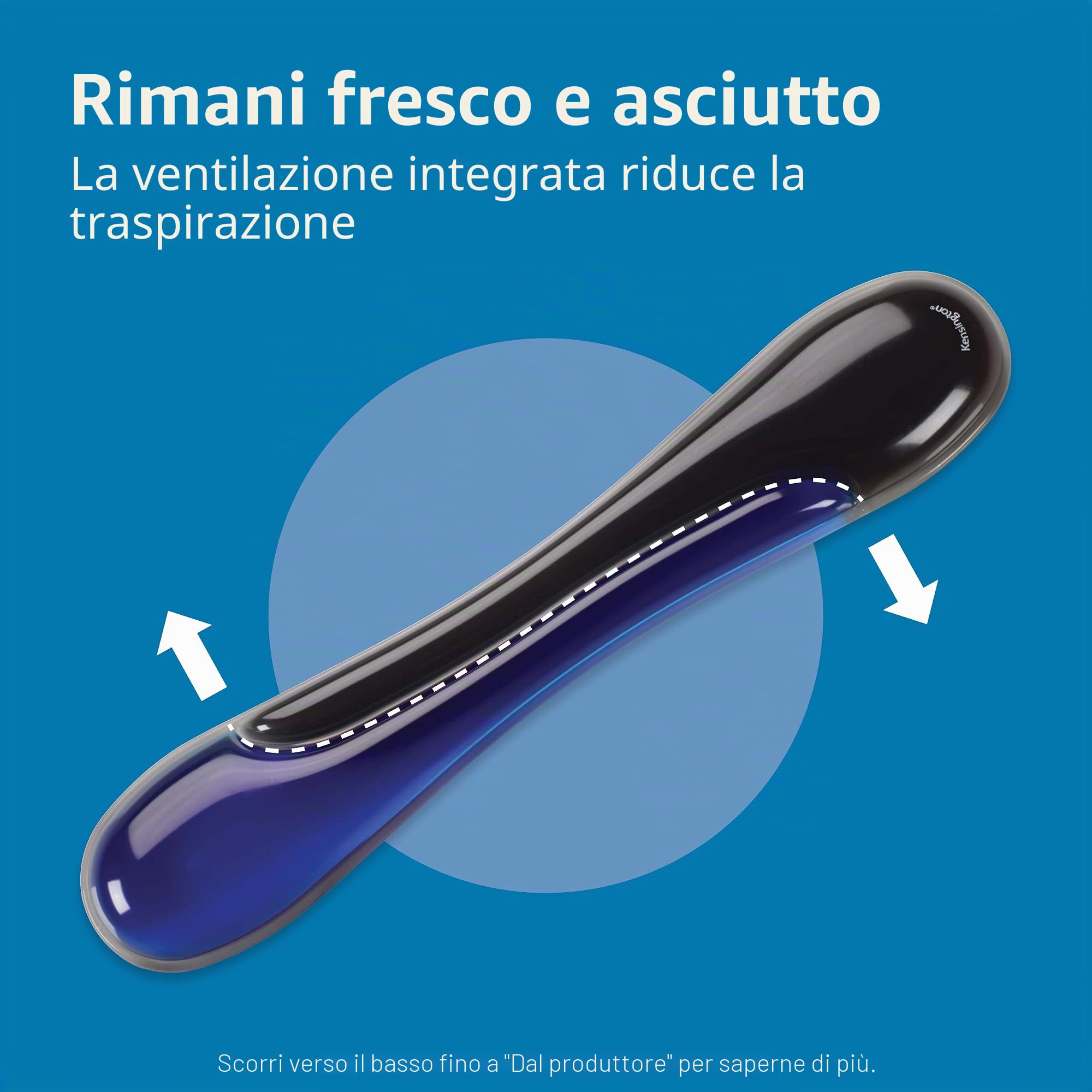 Kensington Duo Gel Mouse & Tastiera Poggiapolsi Bundle, Blu (K52920WW)