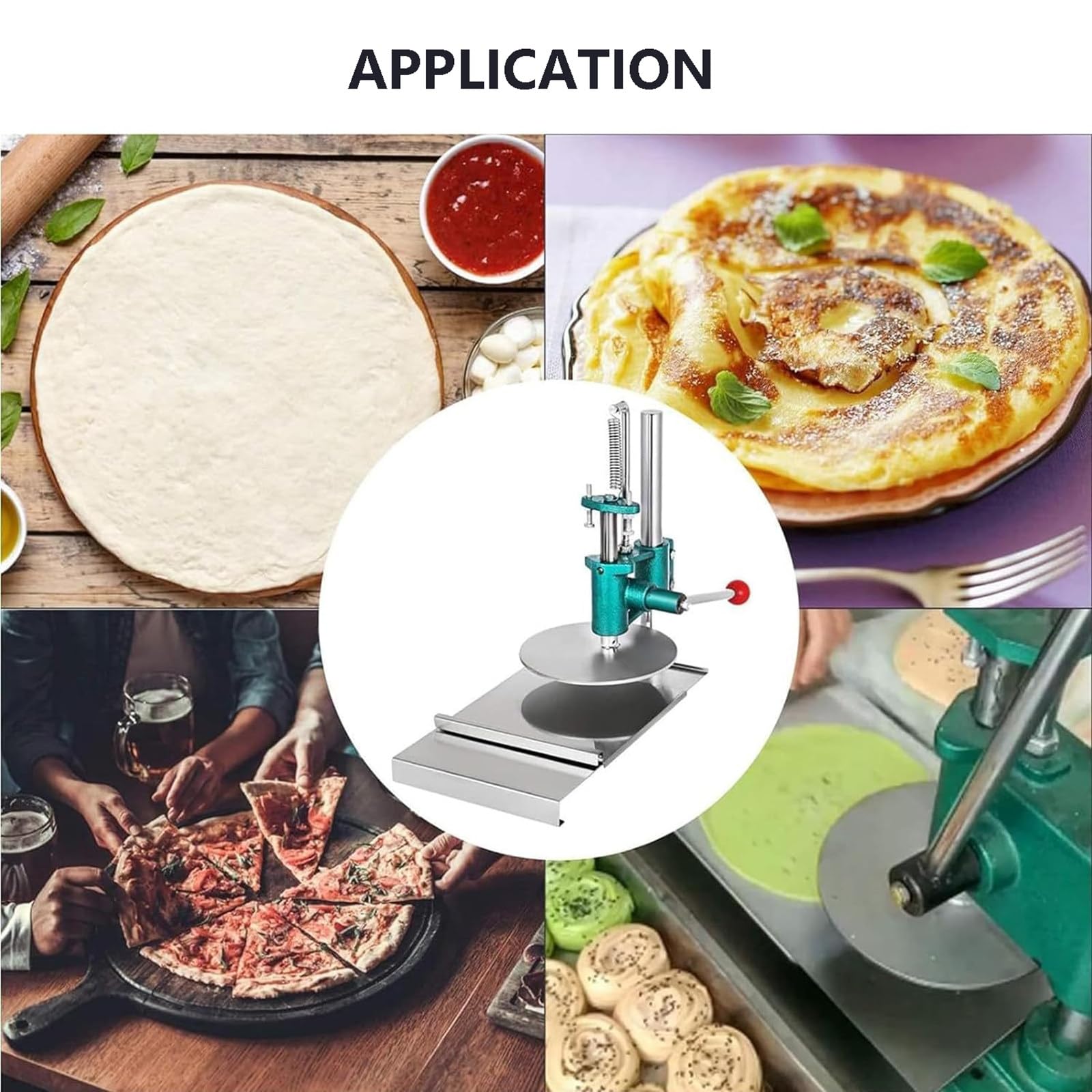 Narzędzia Do Robienia Pizzy/Prasa Do Ciasta Na Pizzę/Wygodna Płyta Ciągnięcia/Komercyjny Arkusz Ciasta Chapati Prasa Ciasta Na Pizzę/Sklep Z Pizzą, Sprzedawcy Uliczni, Cukiernia,15cm