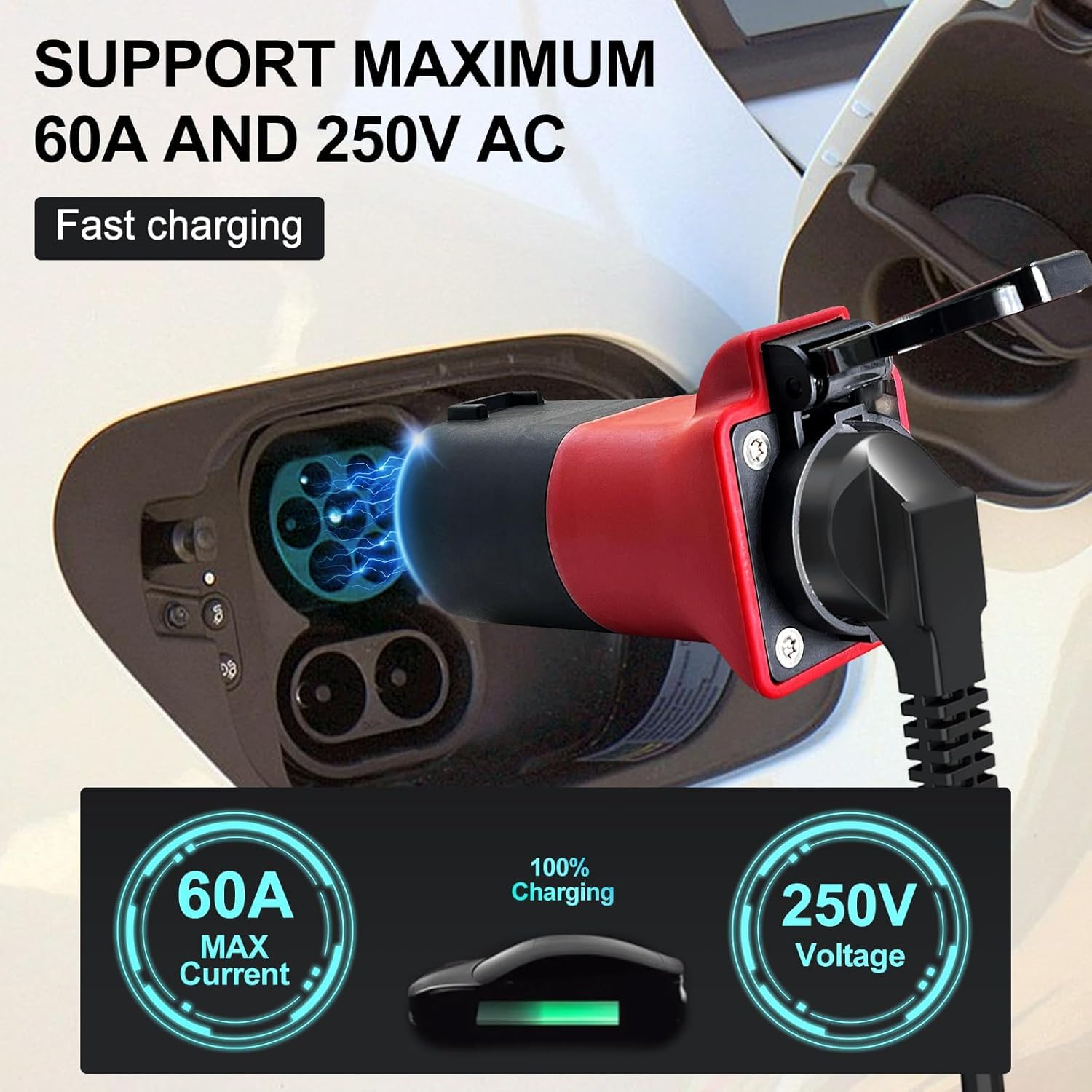 VOBOR Adapter V2L do MG EV, typ 2 na Schuko, 3,5 kW 16 A 220 V, wodoodporny i pyłoszczelny
