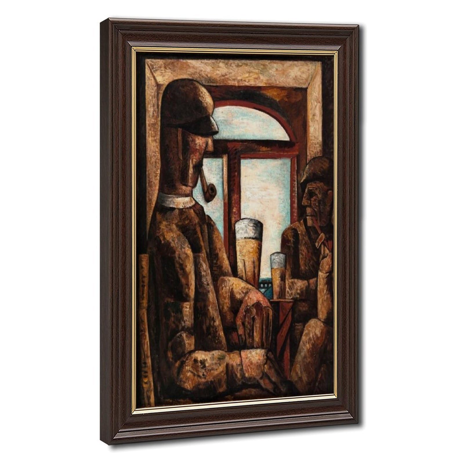Affiche Marcel Gromaire The Beer Drinkers style expressionniste pour deco salon - 8