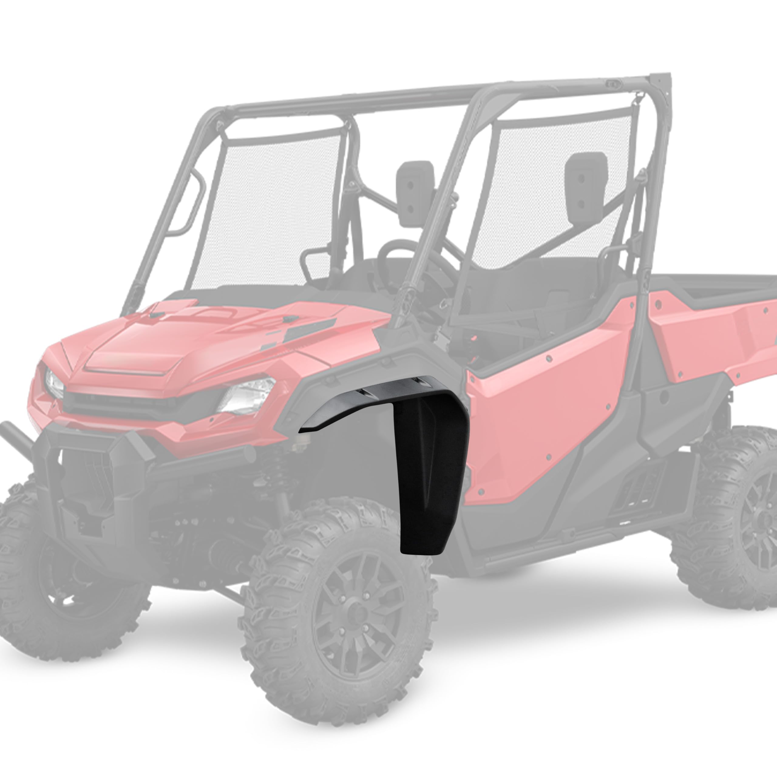 SLORIMOD Wider Front Fender Flares for Honda Pioneer 1000-3 1000-5 1000-6 2016-2025 Accessories, High-density PP Extended Mud Guards Mud Flaps Kit