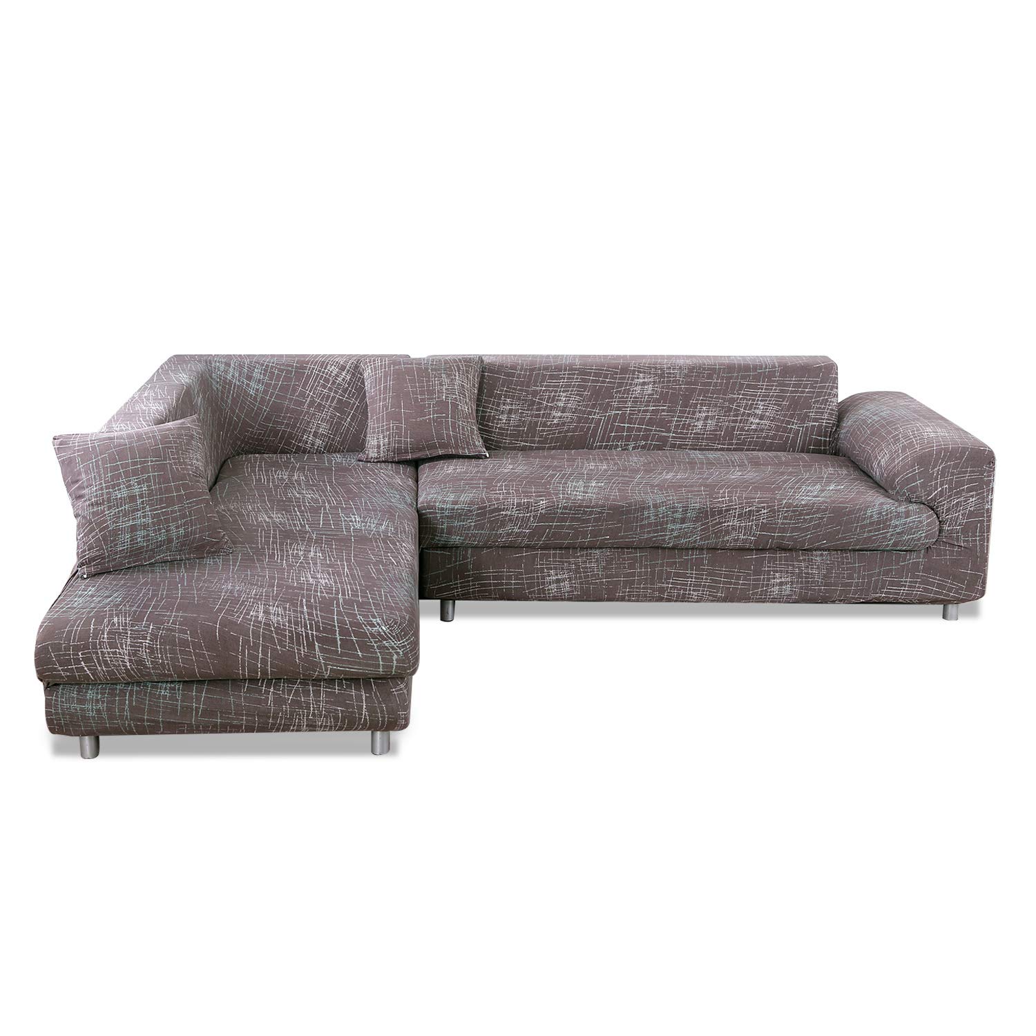 Housse de canapé extensible en forme de L pour décoration d'intérieur de salon