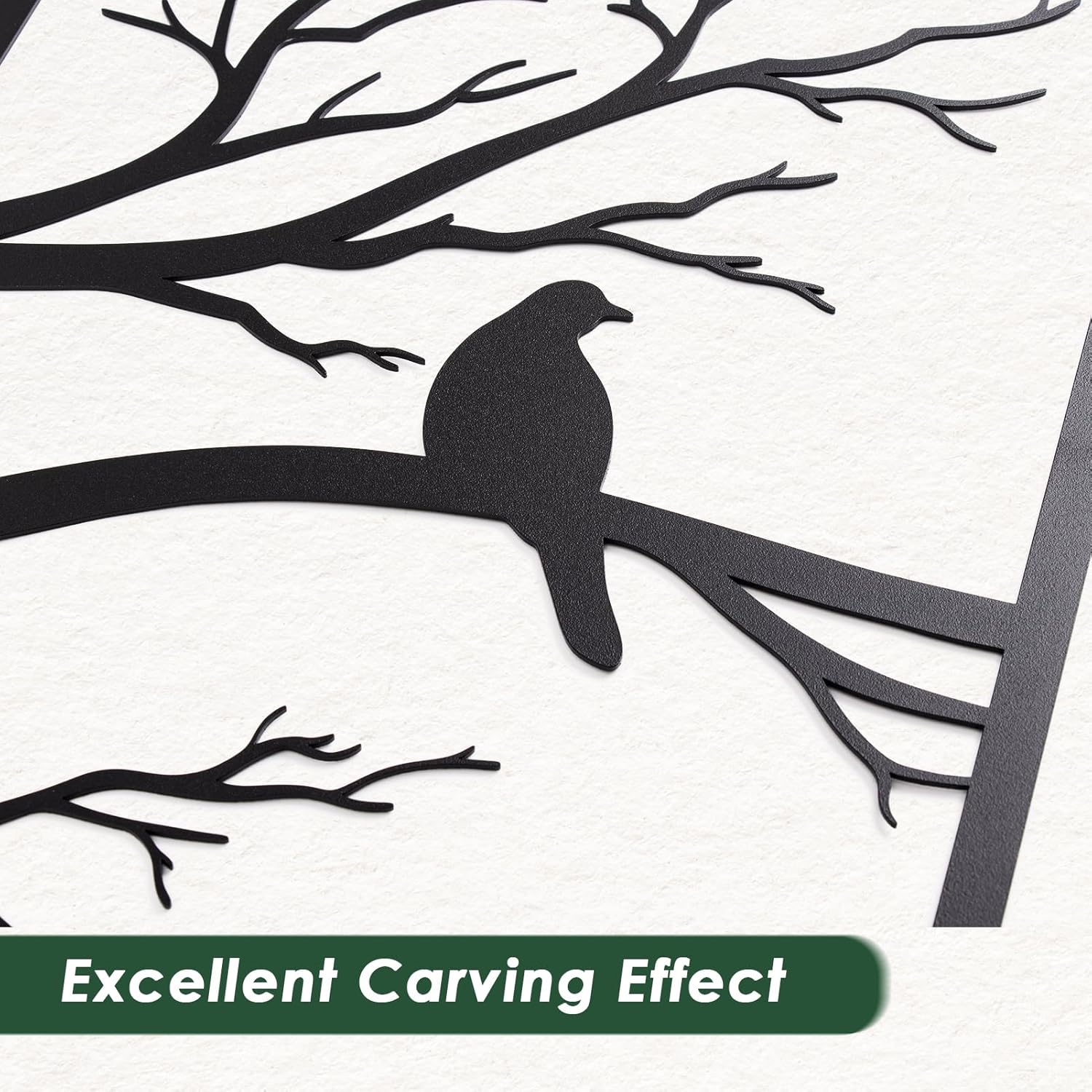 Sanwarm 3 Pieces Metal Bird Modern Wall Decor, Black Leaves Wall Art Decors Vivid Birds on Branch Silhouette Minimalist Hanging Decoration for Home Bathroom Living Room Bedroom Garden Office Gifts