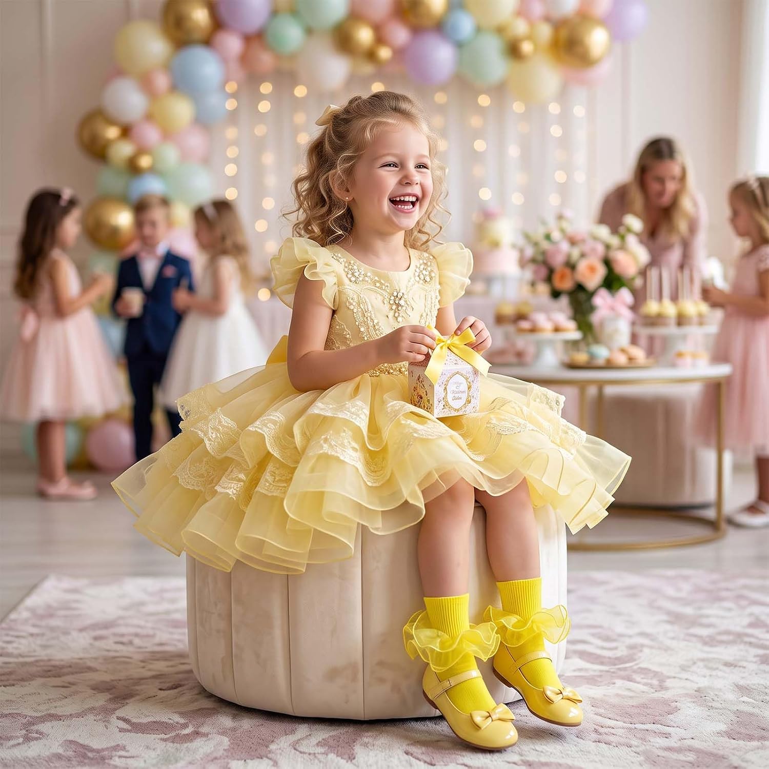 Ruffle Socks for Girls Fold Cuff Big Lace Frilly Dress Socks
