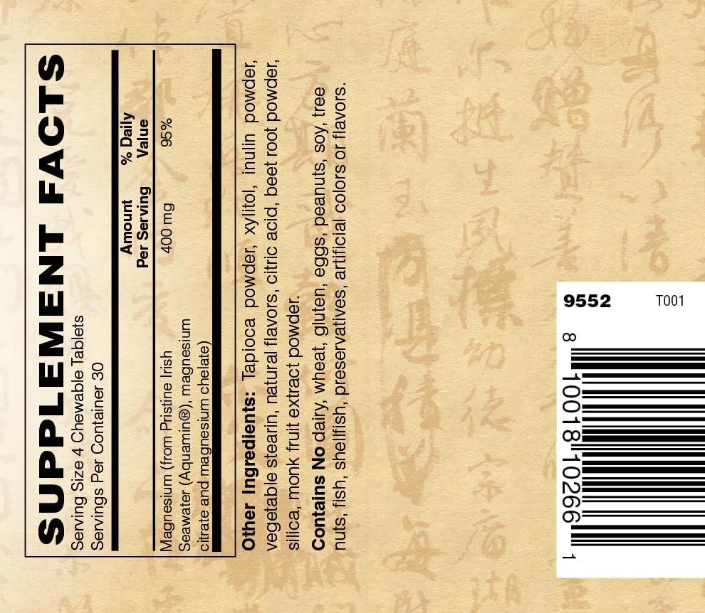 Miniatura 3 de Zen Supplements Triple Source Suplemento masticable de magnesio, sabores de bayas y limonadas, 120 tabletas