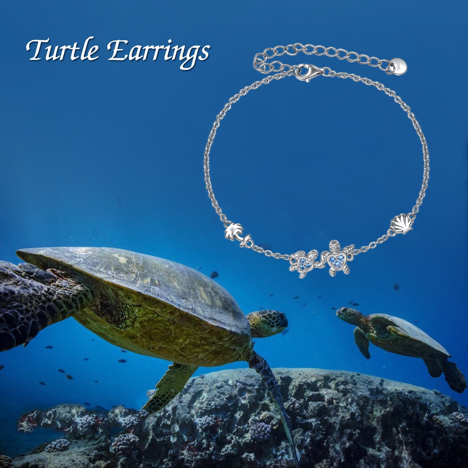 VONALA Schildkröte/Meerjungfrau/Fußkettchen/Seestern/Marienkäfer/Mond Stern/Infinity Fußkettchen 925 Sterling Silber FußkettchenSchmuck Geschenke für Damen