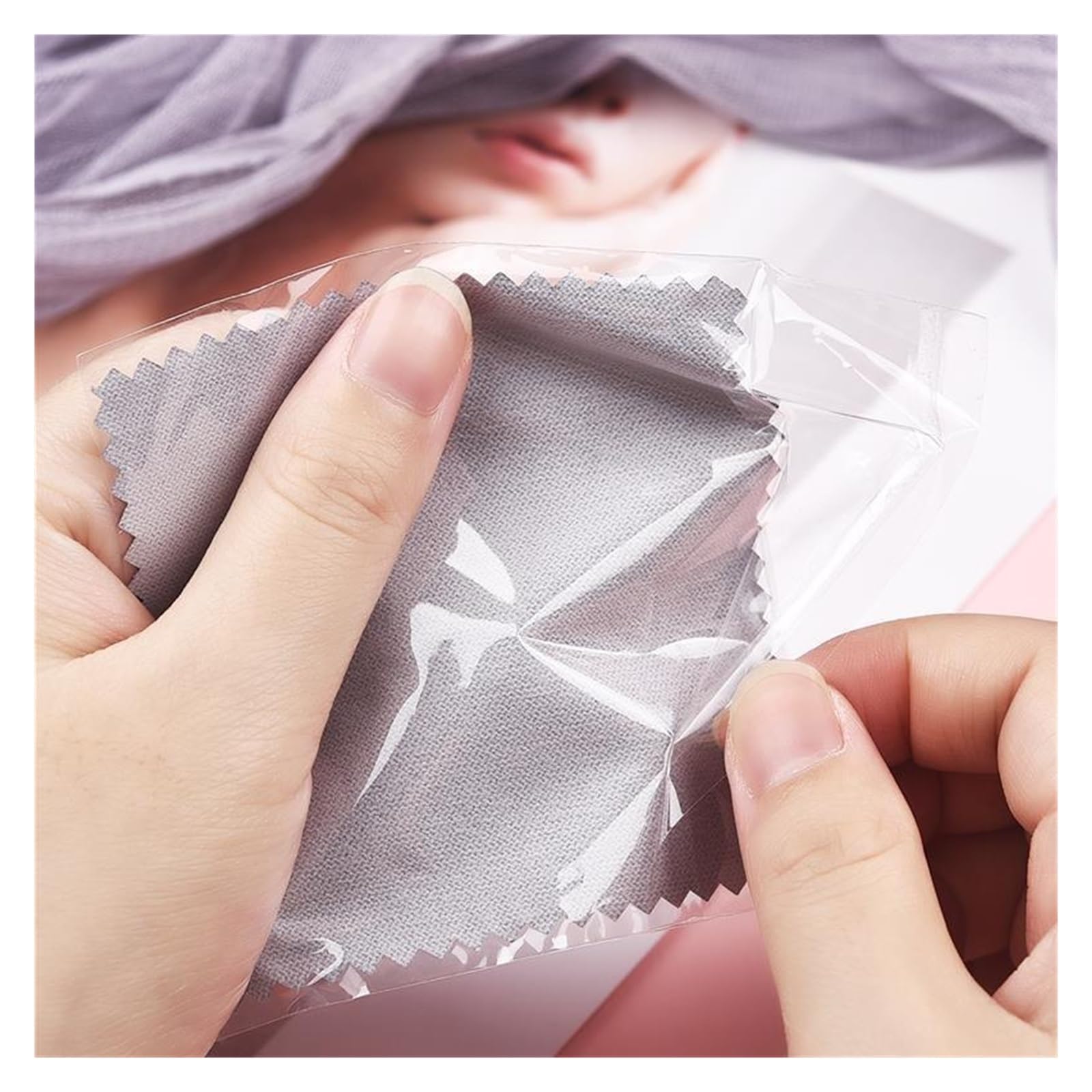 ewelry Cleaning Cloth, Paquete de 50 paños de limpieza de microfibra for pulir plata, multicolor, 8 x 8 cm