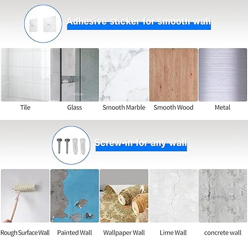 Miniatura 8 de Paquete de 3 organizadores adhesivos para puertas de gabinete, organizadores de tapa dentro del gabinete, contenedor de alimentos, organizador de