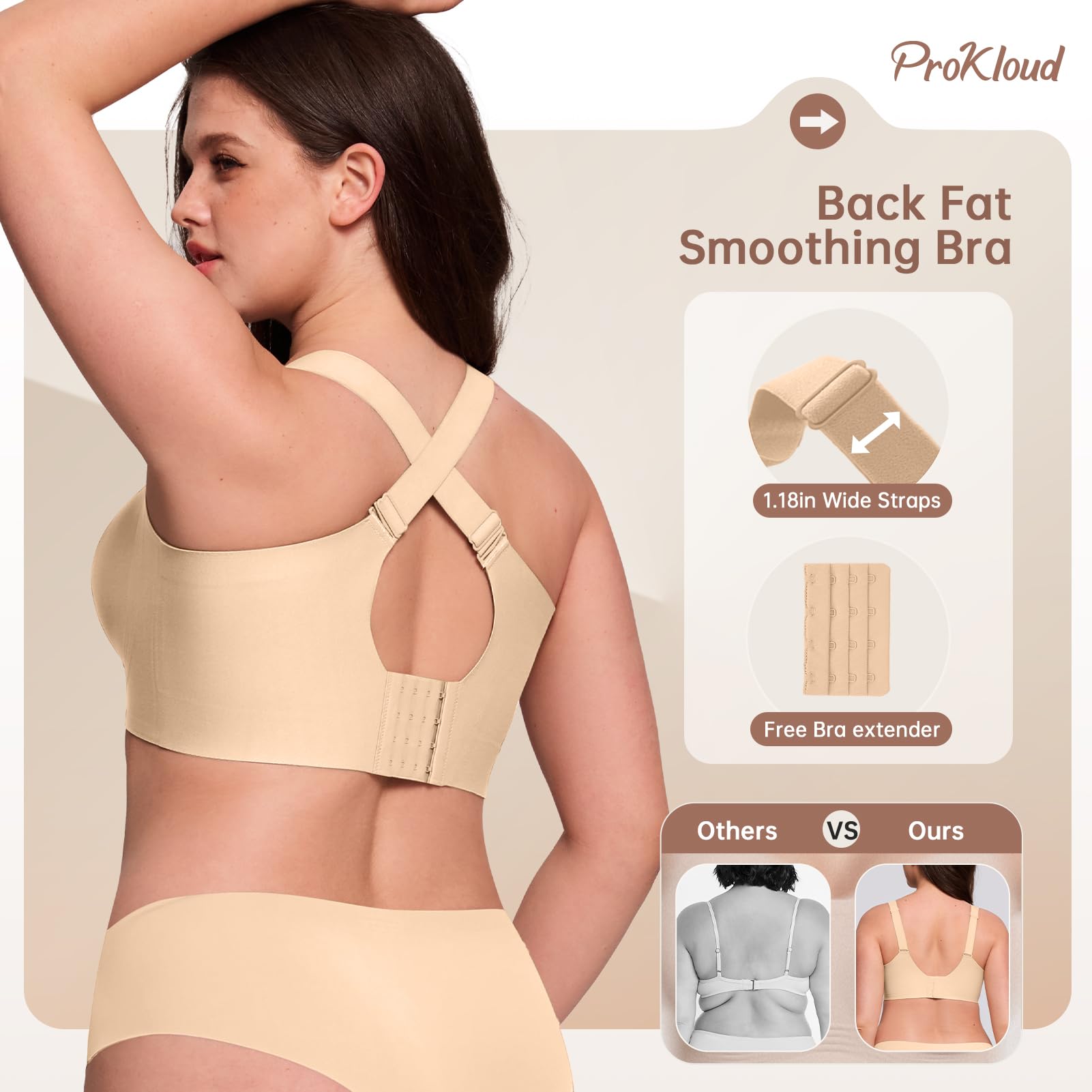 Jelly Bras for Women No Underwire Wireless Bra with Support and Lift Full Coverage Plus Size Seamless Comfy Bra