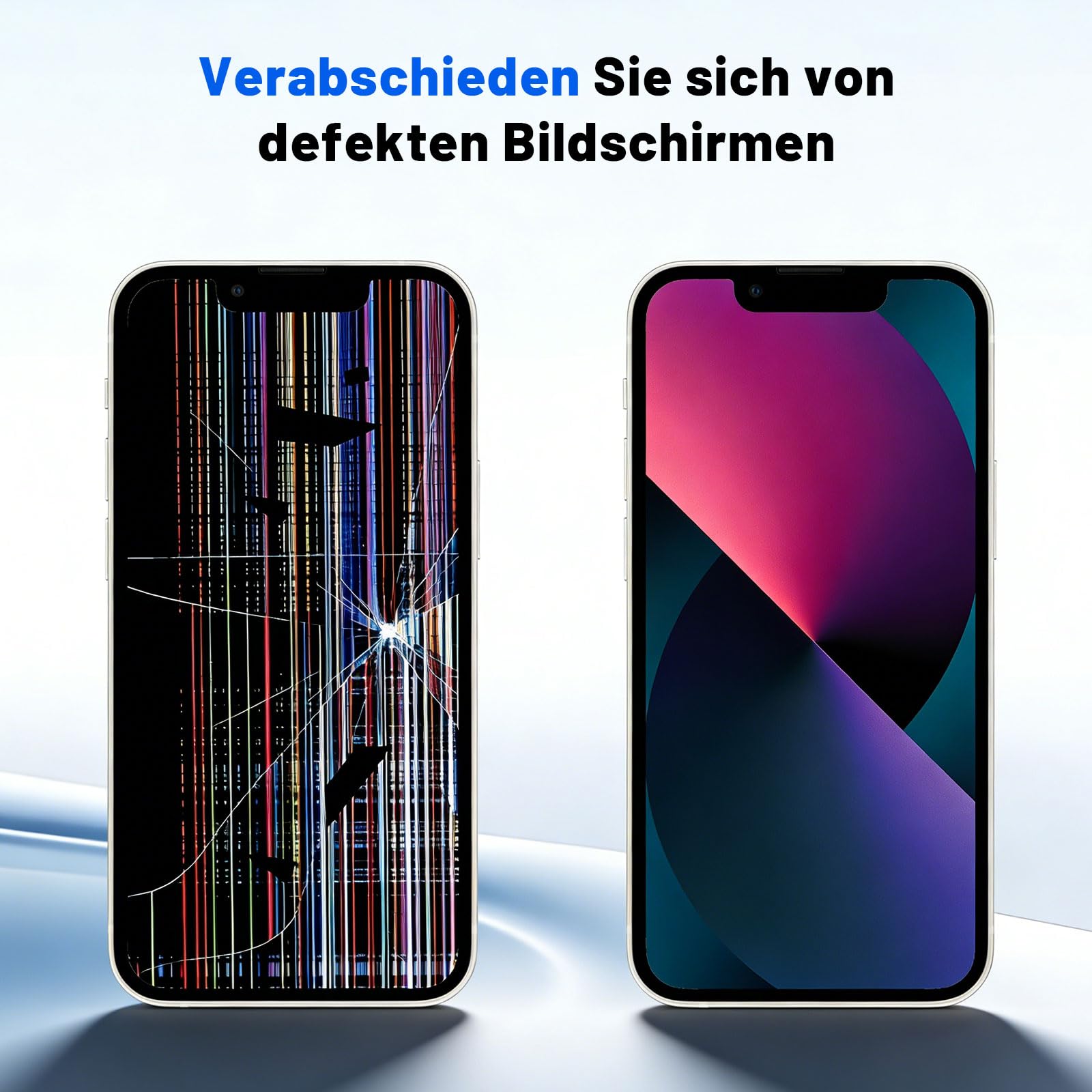 Display für iPhone 13 6,1 Zoll (15,4 cm) LCD – FHD Ersatzbildschirm mit Touchscreen Digitizer, Rahmen & Reparaturset, Komplettset für Display Austausch