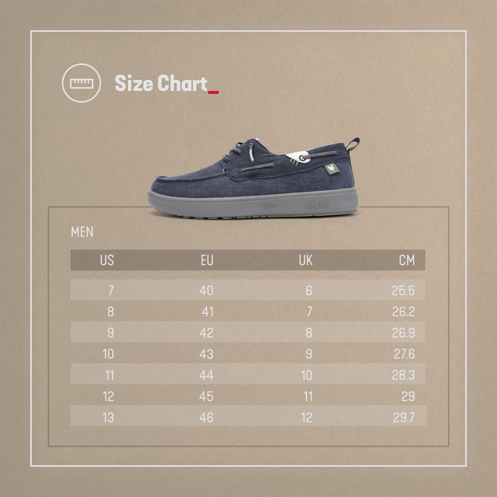 PITAS | MAUI Flax | Mocasines de Hombre para el Verano | Zapatillas de Hombre | Náuticos de Hombre para el Verano | Deportivas y Zapatos de Walkinpitas