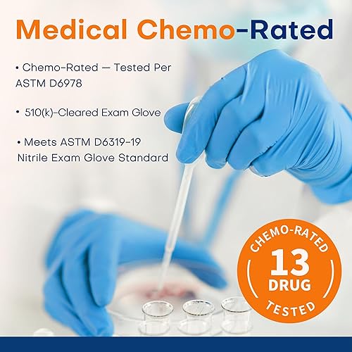 Miniatura 4 de Guantes de examen médico de nitrilo, sin látex y sin polvo, no estériles, seguros para alimentos, guantes desechables de limpieza, 1000 unidades