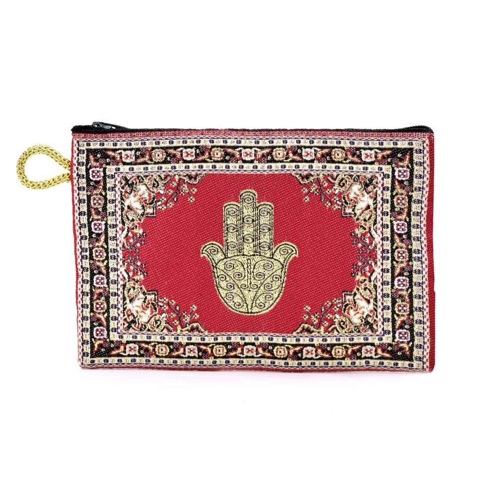BDM 터키 천 지갑 지퍼 여밈 여성용 LUCKY CHARM 핸드 자수 파티마