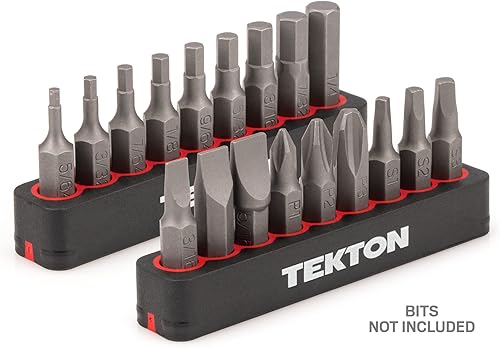 Miniatura 2 de TEKTON Juego de rieles de brocas de 14 de pulgada de 9 herramientas, 2 piezas  ODB91000 (paquete de 2)