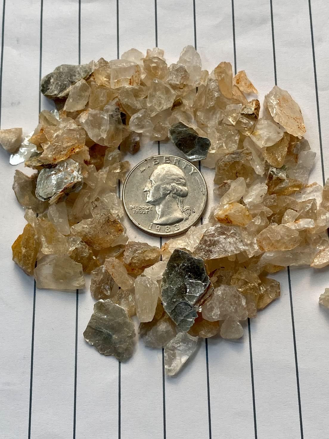 Citrine - Large Under 1" no Powder - 100% Citrine Life+Love! Abundance Drive! lu1(1 Pound)